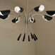 Arcus LED 45.5 inch Satin Nickel with Black Chandelier Ceiling Light